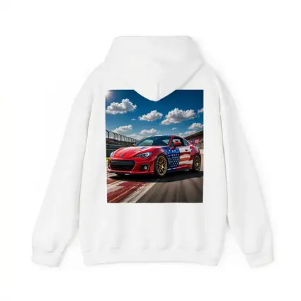 Subaru BRZ American Flag Racing Track Scene