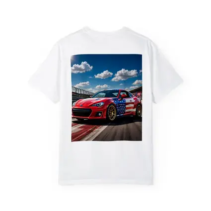Subaru BRZ American Flag Racing Track Scene