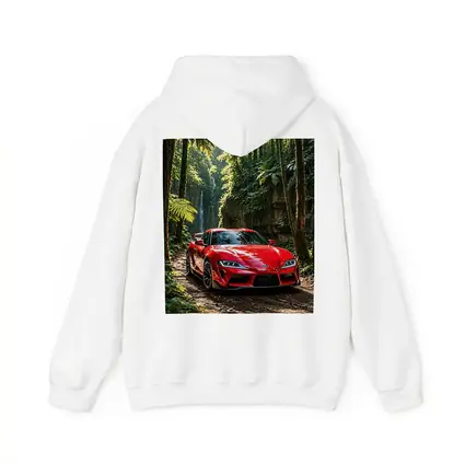 Red Toyota Supra Parked In Forest