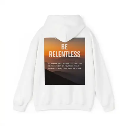 Be Relentless Motivational Quote Mountain Sunset