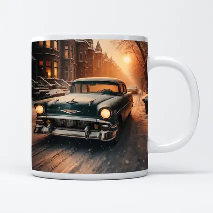 Chevrolet Bel Air Snowy Winter Street Scene