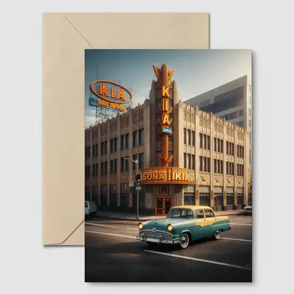 Kia Classic Car Retro Los Angeles Street