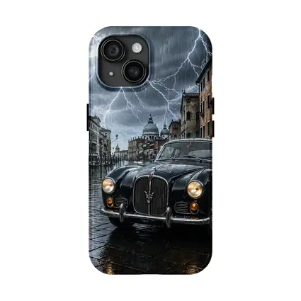Maserati Classic Car Venice Thunderstorm Night