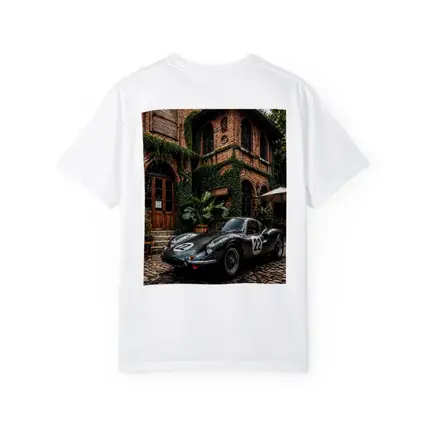 Ferrari Classic Racing Car Ivy Brick Building