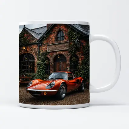 Lotus Elise Classic Red British Cottage Setting