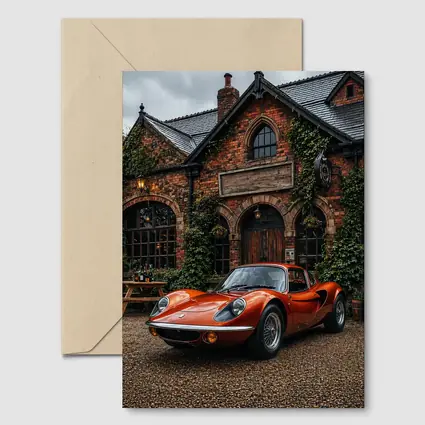 Lotus Elise Classic Red British Cottage Setting