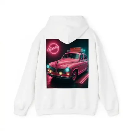 Retro Volvo Classic Car Neon Garage