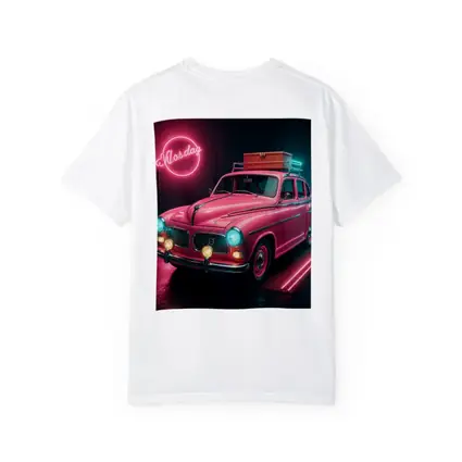 Retro Volvo Classic Car Neon Garage