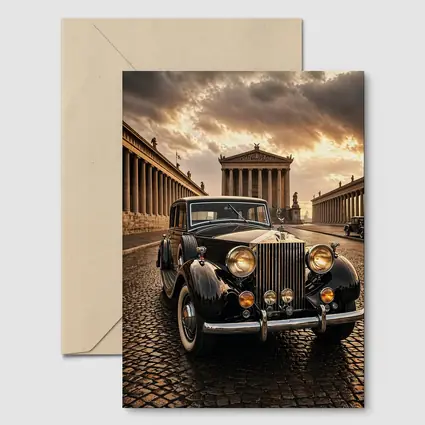 Rolls Royce Classic Car Ancient Temple Street