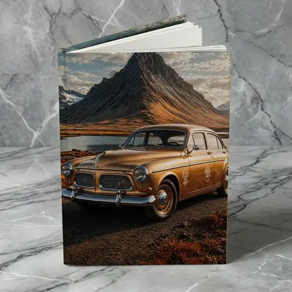 Gold Volvo Amazon Classic Mountain Landscape