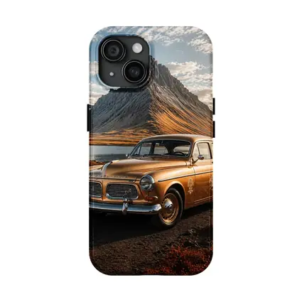 Gold Volvo Amazon Classic Mountain Landscape