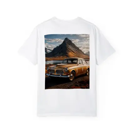 Gold Volvo Amazon Classic Mountain Landscape