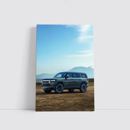 Rivian R1S SUV Mountain Desert Backdrop