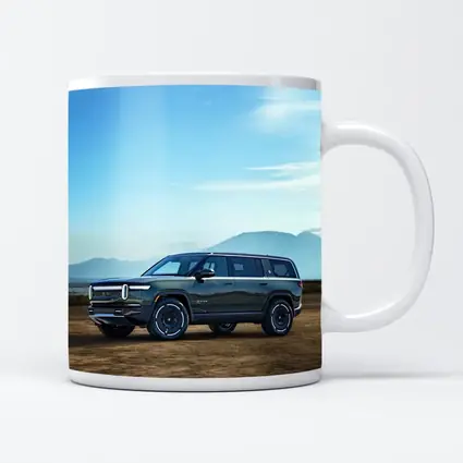 Rivian R1S SUV Mountain Desert Backdrop
