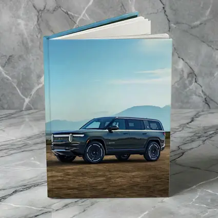 Rivian R1S SUV Mountain Desert Backdrop