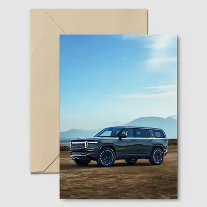 Rivian R1S SUV Mountain Desert Backdrop