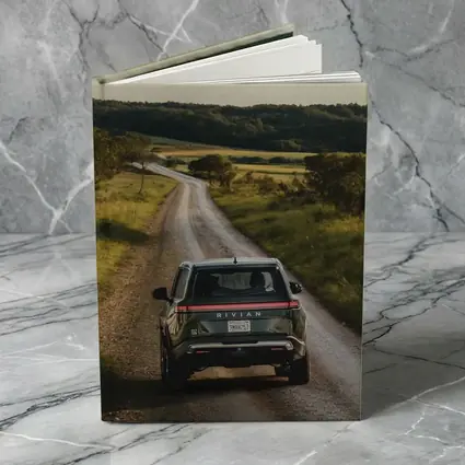 Rivian R1S On Rural Country Dirt Road