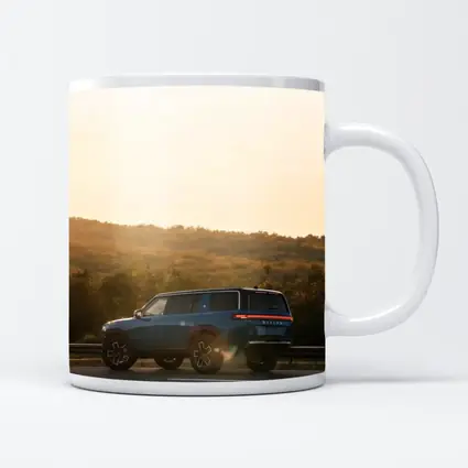 Rivian R1S SUV Golden Hour Road