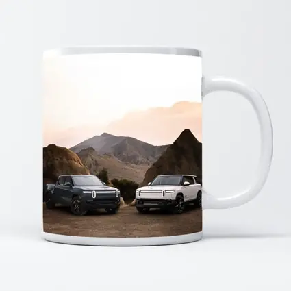 Rivian R1T R1S Desert Mountain Backdrop