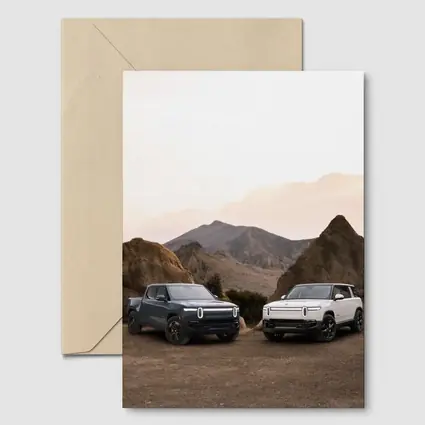 Rivian R1T R1S Desert Mountain Backdrop