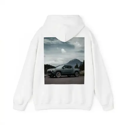 Rivian R1T Truck Mountain Cloudy Sky