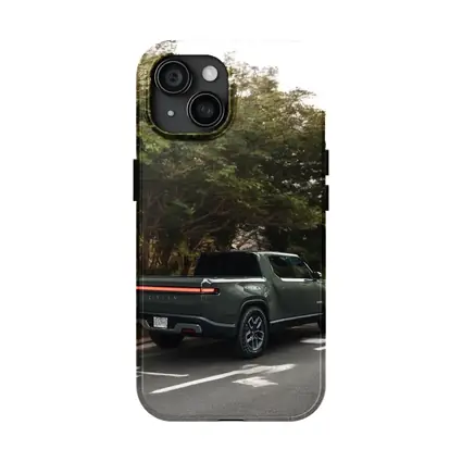 Rivian R1T Truck on Forest Road