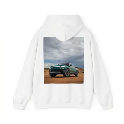 Rivian R1T Green Truck Desert Landscape