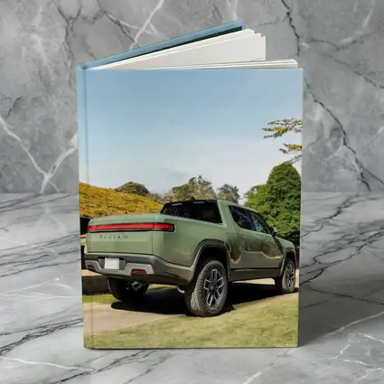 Rivian R1T Green Truck Outdoor Park Setting