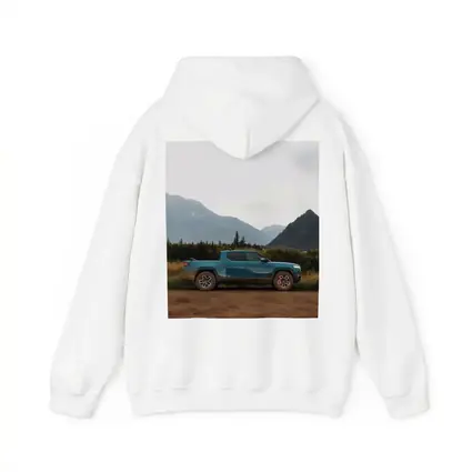 Rivian R1T Truck Mountain Valley Landscape