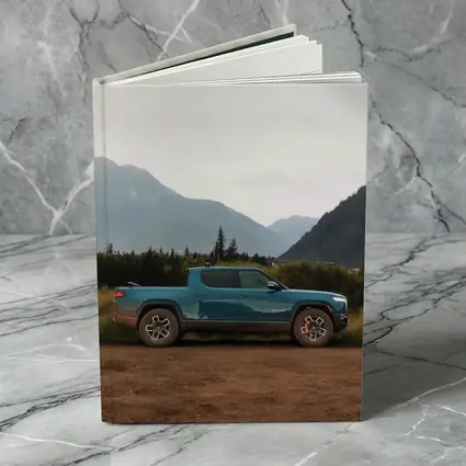Rivian R1T Truck Mountain Valley Landscape