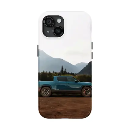 Rivian R1T Truck Mountain Valley Landscape
