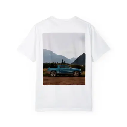 Rivian R1T Truck Mountain Valley Landscape