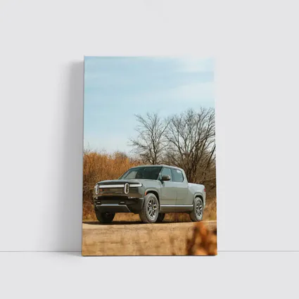 Rivian R1T Truck Autumn Bare Trees