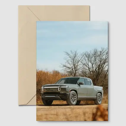 Rivian R1T Truck Autumn Bare Trees