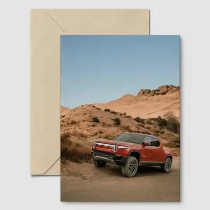 Rivian R1T Truck Desert Hills Landscape