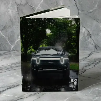 Rivian R1T Truck Rainy Forest Road