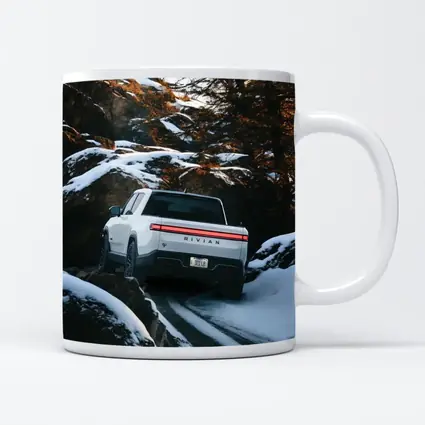 Rivian R1T Truck Snowy Mountain Trail