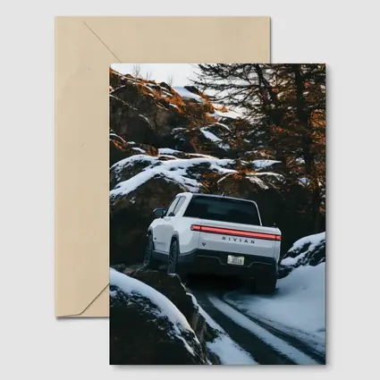 Rivian R1T Truck Snowy Mountain Trail