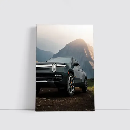 Rivian R1T Truck Rugged Mountain Landscape