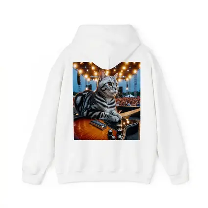 American Shorthair Cat Guitar Concert Stage