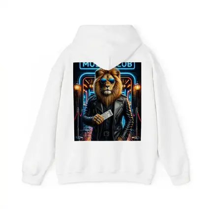 Lion in Leather Jacket at Music Club