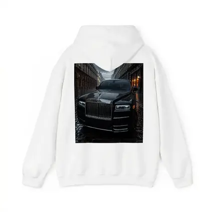 Rolls Royce Cullinan Black Rainy City Street