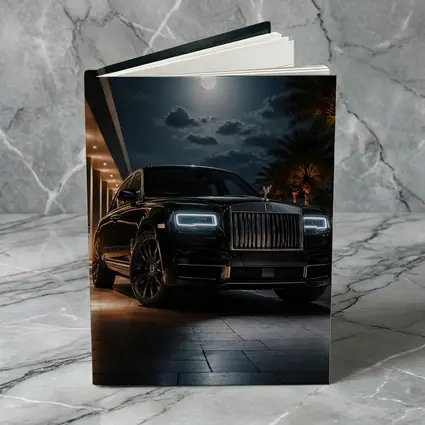 Rolls Royce Cullinan Black Night Moonlit Scene