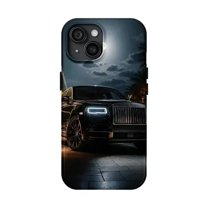 Rolls Royce Cullinan Black Night Moonlit Scene