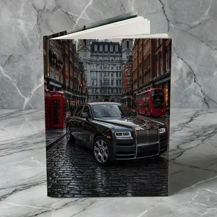 Rolls Royce Ghost London Wet Cobblestone Street