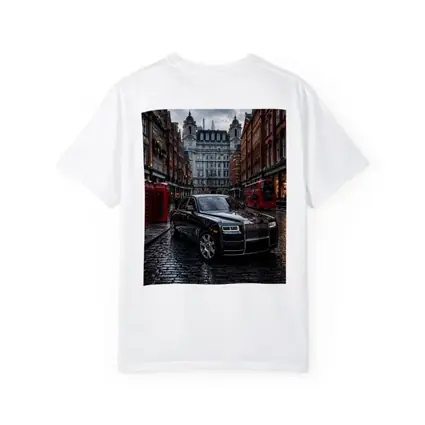 Rolls Royce Ghost London Wet Cobblestone Street