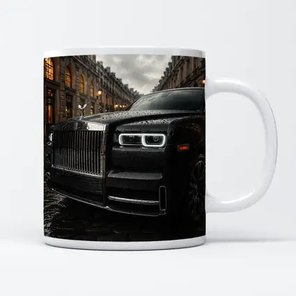 Rolls Royce Cullinan Black Rainy Paris Street