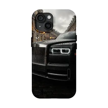 Rolls Royce Cullinan Black Rainy Paris Street