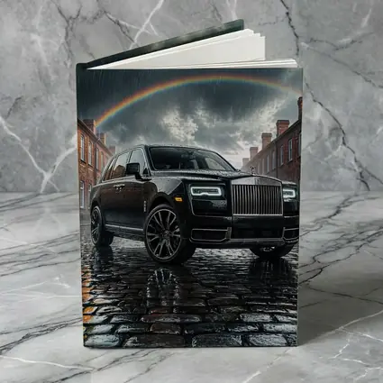 Rolls Royce Cullinan Black Rain Cobblestone Street