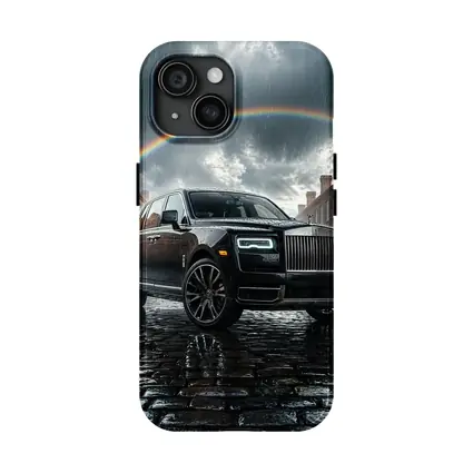 Rolls Royce Cullinan Black Rain Cobblestone Street
